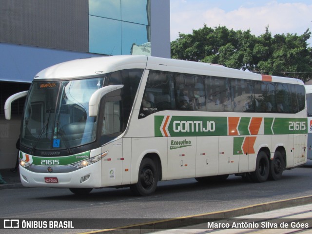 Empresa Gontijo de Transportes 21615 na cidade de Rio de Janeiro, Rio de Janeiro, Brasil, por Marco Antônio Silva de Góes. ID da foto: 6398750.