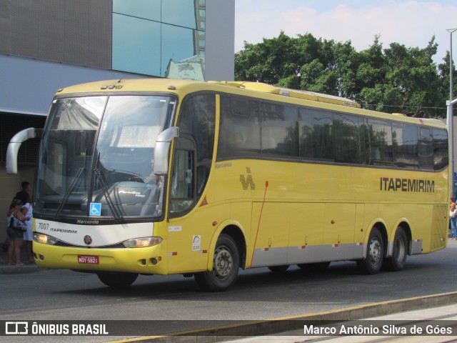 Viação Itapemirim 7007 na cidade de Rio de Janeiro, Rio de Janeiro, Brasil, por Marco Antônio Silva de Góes. ID da foto: 6398757.