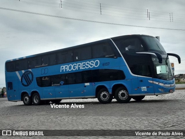 Auto Viação Progresso 6137 na cidade de Salgueiro, Pernambuco, Brasil, por Vicente de Paulo Alves. Número da foto: #6397753.