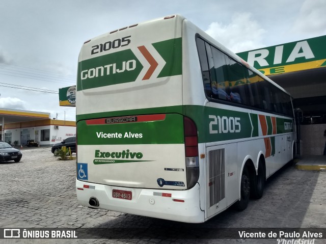 Empresa Gontijo de Transportes 21005 na cidade de Salgueiro, Pernambuco, Brasil, por Vicente de Paulo Alves. ID da foto: 6397895.