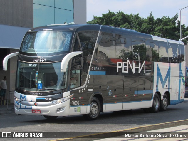 Empresa de Ônibus Nossa Senhora da Penha 58005 na cidade de Rio de Janeiro, Rio de Janeiro, Brasil, por Marco Antônio Silva de Góes. ID da foto: 6398682.