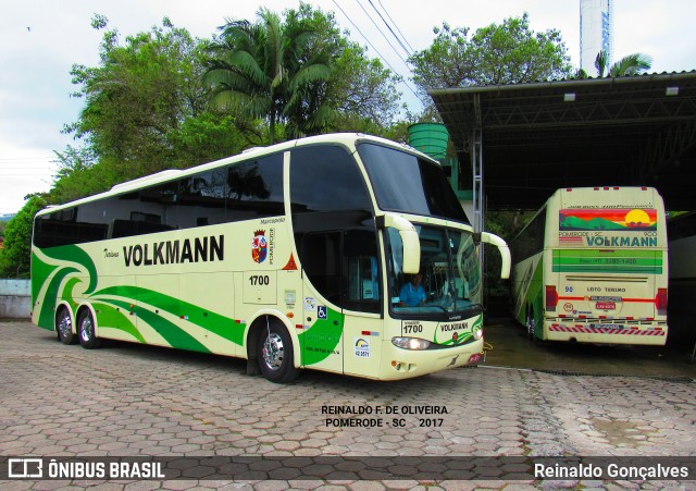 Empresa de Transportes Coletivos Volkmann 1700 na cidade de Pomerode, Santa Catarina, Brasil, por Reinaldo Gonçalves. ID da foto: 6428524.