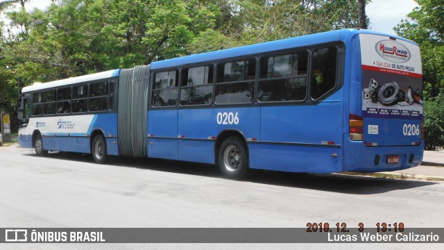 Transol Transportes Coletivos 0206 na cidade de Florianópolis, Santa Catarina, Brasil, por Lucas Weber Calizario. ID da foto: 6429510.