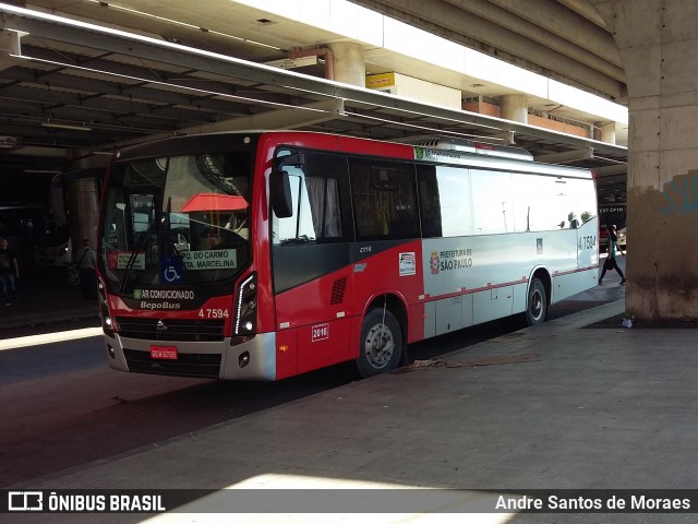 Pêssego Transportes 4 7594 na cidade de São Paulo, São Paulo, Brasil, por Andre Santos de Moraes. Número da foto: #6429718.
