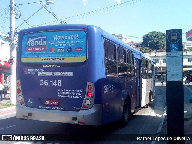 Vipol Transportes Rodoviários - TIPBUS - Transportes Intermunicipal 36.148 na cidade de São Paulo, São Paulo, Brasil, por Rafael Lopes de Oliveira. ID da foto: 6431793.