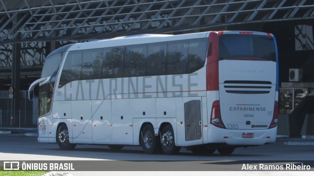 Auto Viação Catarinense 3385 na cidade de Florianópolis, Santa Catarina, Brasil, por Alex Ramos Ribeiro. ID da foto: 6433039.