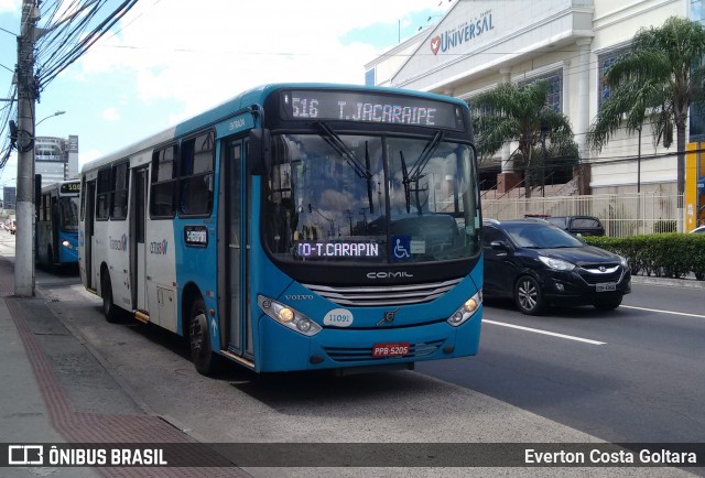 Metropolitana Transportes e Serviços 11091 na cidade de Vitória, Espírito Santo, Brasil, por Everton Costa Goltara. ID da foto: 6433193.