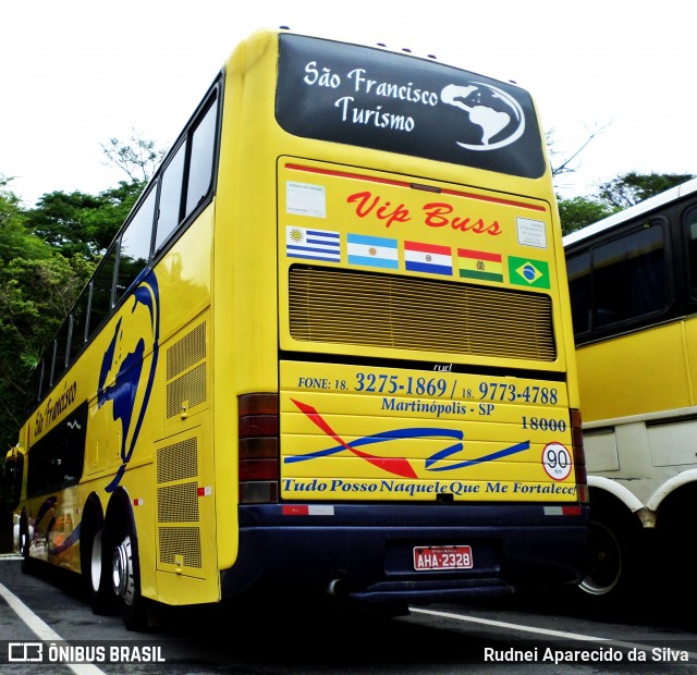 Auto Ônibus São Francisco 18000 na cidade de Aparecida, São Paulo, Brasil, por Rudnei Aparecido da Silva. ID da foto: 6434360.