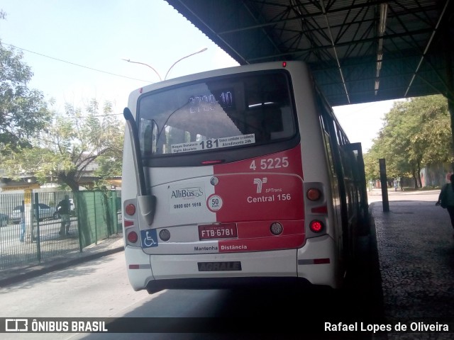 Allibus Transportes 4 5225 na cidade de São Paulo, São Paulo, Brasil, por Rafael Lopes de Oliveira. ID da foto: 6435681.