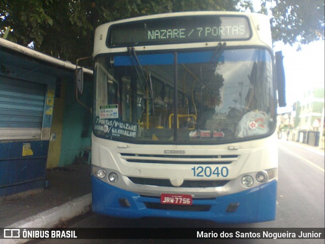 Concessionária Salvador Norte - CSN Transportes 12040 na cidade de Salvador, Bahia, Brasil, por Mario dos Santos Nogueira Junior. Número da foto: #6437869.