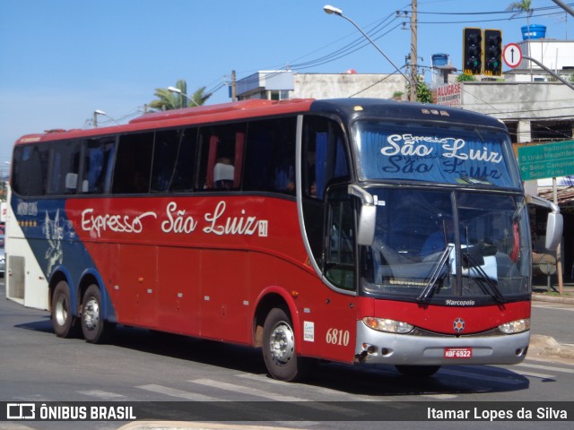 Expresso São Luiz 6810 na cidade de Goiânia, Goiás, Brasil, por Itamar Lopes da Silva. ID da foto: 6436513.