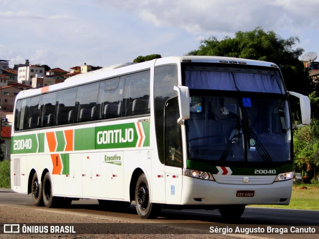 Empresa Gontijo de Transportes 20040 na cidade de Conselheiro Lafaiete, Minas Gerais, Brasil, por Sérgio Augusto Braga Canuto. ID da foto: 6437428.