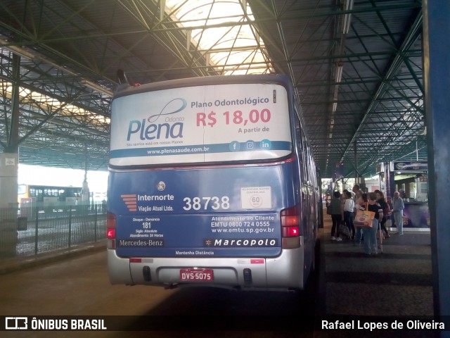 Viação Atual 38.738 na cidade de São Paulo, São Paulo, Brasil, por Rafael Lopes de Oliveira. Número da foto: #6435668.