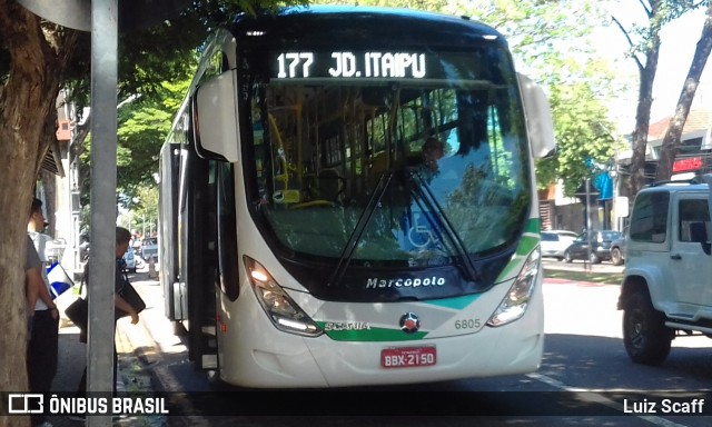 TCCC - Transporte Coletivo Cidade Canção 6805 na cidade de Maringá, Paraná, Brasil, por Luiz Scaff. Número da foto: #6435961.