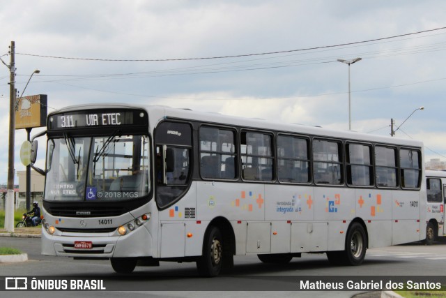 Viação Lira 14011 na cidade de Hortolândia, São Paulo, Brasil, por Matheus Gabriel dos Santos. ID da foto: 6437260.