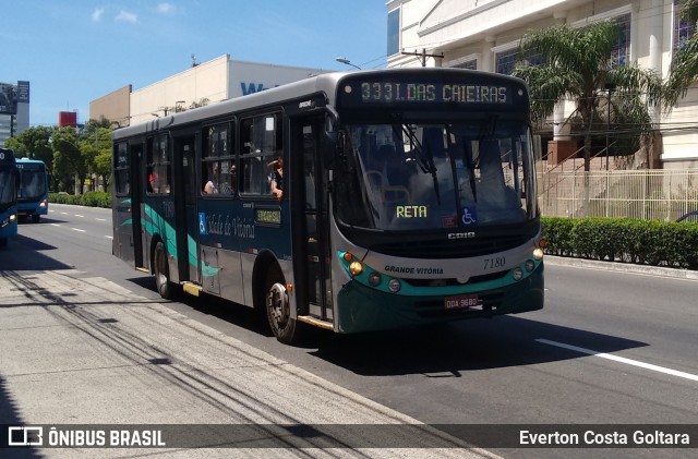 Viação Grande Vitória 7180 na cidade de Vitória, Espírito Santo, Brasil, por Everton Costa Goltara. ID da foto: 6440340.