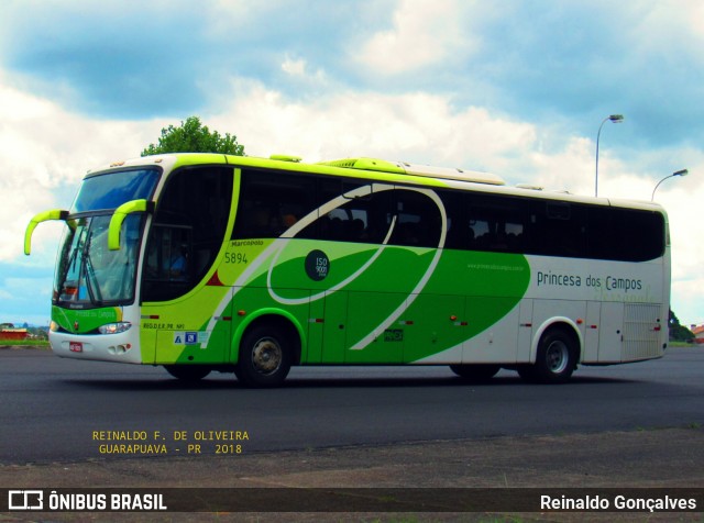 Expresso Princesa dos Campos 5894 na cidade de Guarapuava, Paraná, Brasil, por Reinaldo Gonçalves. ID da foto: 6441523.