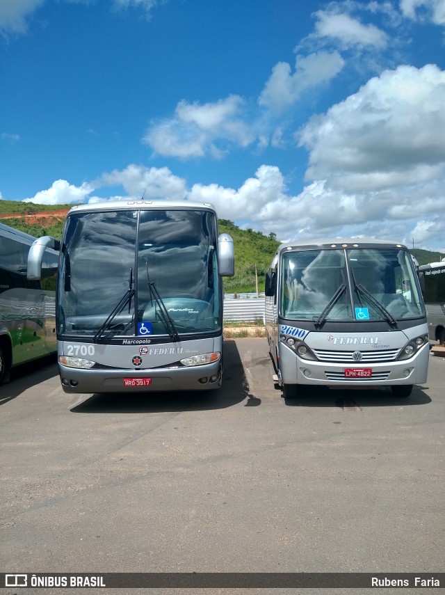 Federal Turismo 2700 na cidade de Raul Soares, Minas Gerais, Brasil, por Rubens  Faria. Número da foto: #6440268.