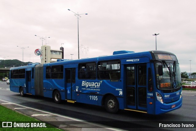 Biguaçu Transportes Coletivos Administração e Participação 1105 na cidade de Florianópolis, Santa Catarina, Brasil, por Francisco Ivano. Número da foto: #6442630.