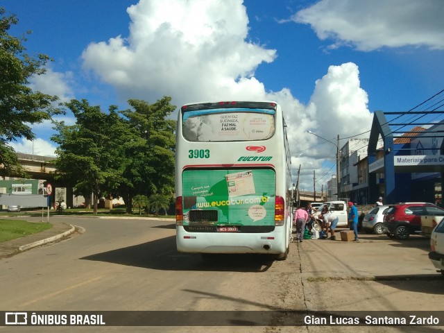 Eucatur - Empresa União Cascavel de Transportes e Turismo 3903 na cidade de Ji-Paraná, Rondônia, Brasil, por Gian Lucas  Santana Zardo. ID da foto: 6440356.