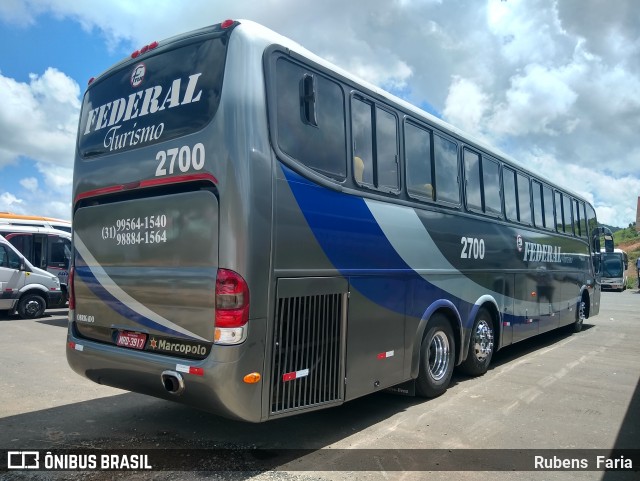 Federal Turismo 2700 na cidade de Raul Soares, Minas Gerais, Brasil, por Rubens  Faria. ID da foto: 6440332.