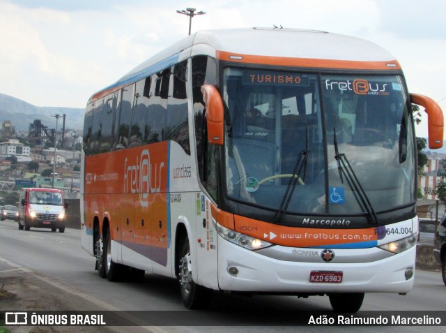 FretBus Fretamento e Turismo 4004 na cidade de Belo Horizonte, Minas Gerais, Brasil, por Adão Raimundo Marcelino. Número da foto: #6444871.