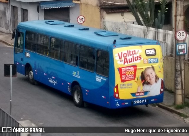 Viação Progresso 20671 na cidade de Belo Horizonte, Minas Gerais, Brasil, por Hugo Henrique de Figueiredo. ID da foto: 6443674.