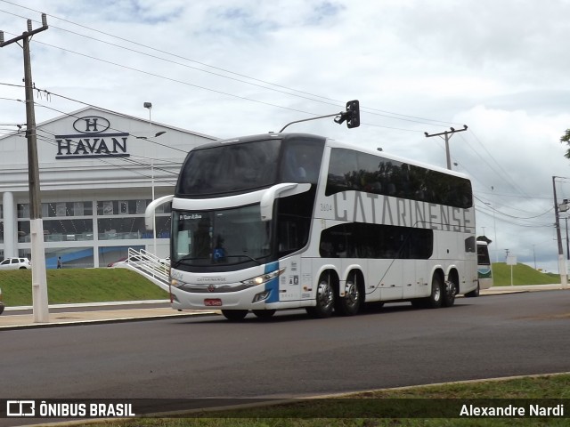 Auto Viação Catarinense 3604 na cidade de Cascavel, Paraná, Brasil, por Alexandre Rodrigo. ID da foto: 6444108.