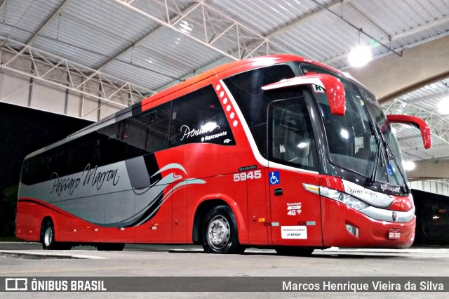 Empresa de Ônibus Pássaro Marron 5945 na cidade de Taubaté, São Paulo, Brasil, por Marcos Henrique Vieira da Silva. ID da foto: 6444303.