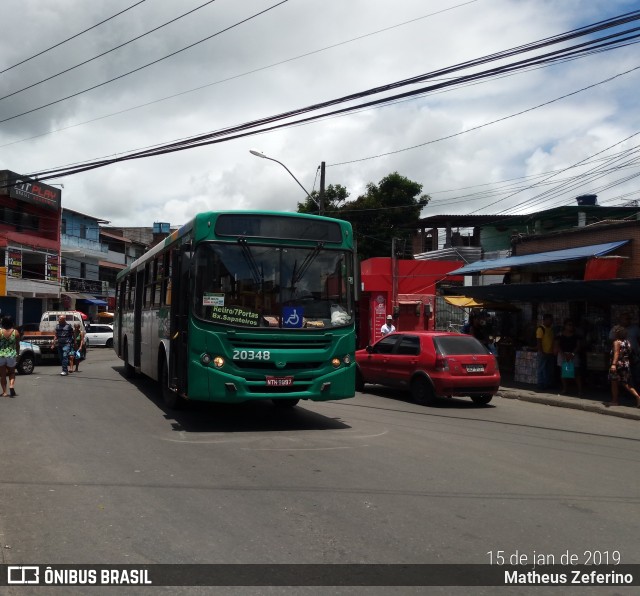 OT Trans - Ótima Salvador Transportes 20348 na cidade de Salvador, Bahia, Brasil, por Matheus Zeferino. ID da foto: 6442793.