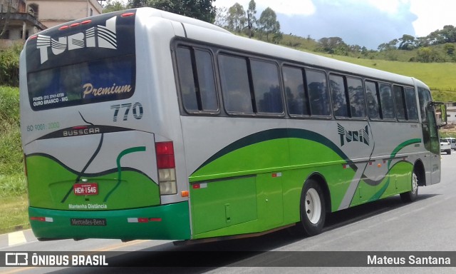 Turin Transportes 770 na cidade de Santos Dumont, Minas Gerais, Brasil, por Mateus Santana. ID da foto: 6442885.