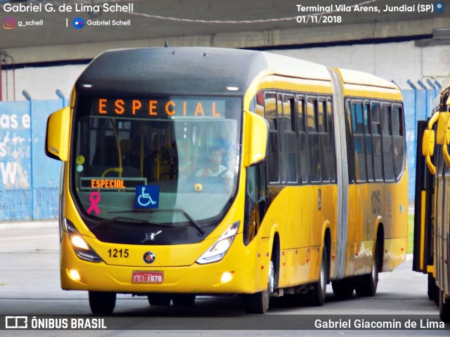 Viação Leme 1215 na cidade de Jundiaí, São Paulo, Brasil, por Gabriel Giacomin de Lima. ID da foto: 6446701.