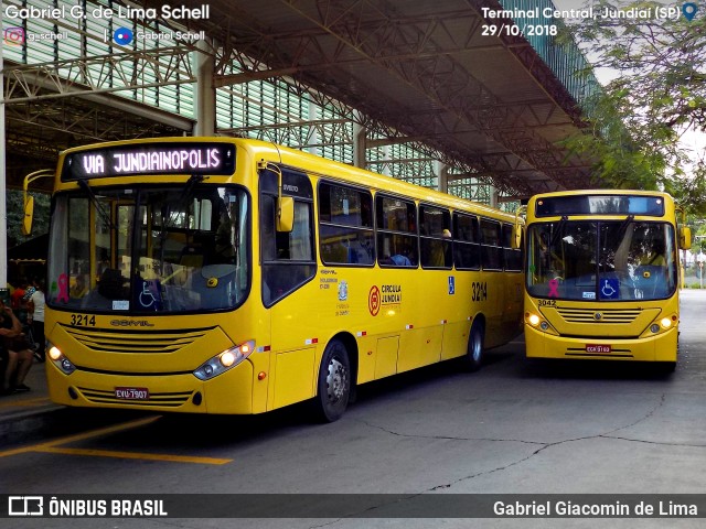 Auto Ônibus Três Irmãos 3042 na cidade de Jundiaí, São Paulo, Brasil, por Gabriel Giacomin de Lima. ID da foto: 6446681.