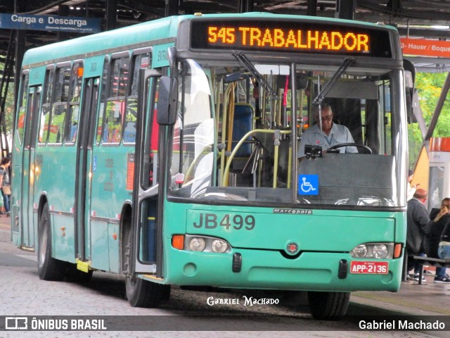 Expresso Azul JB499 na cidade de Curitiba, Paraná, Brasil, por Gabriel Machado. ID da foto: 6445372.