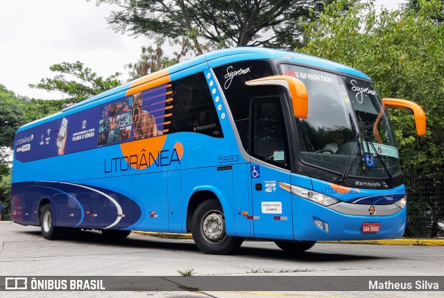 Litorânea Transportes Coletivos 5983 na cidade de São Paulo, São Paulo, Brasil, por Matheus dos Anjos Silva. ID da foto: 6447072.