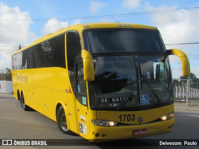 Viação Nordeste 1703 na cidade de Natal, Rio Grande do Norte, Brasil, por Deivesom Paulo. Número da foto: #6446631.