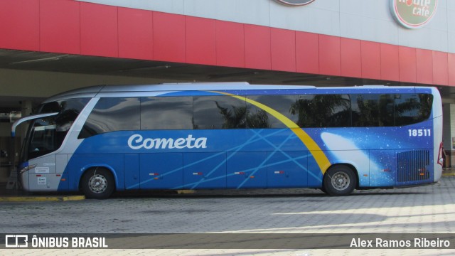 Viação Cometa 18511 na cidade de Guaratinguetá, São Paulo, Brasil, por Alex Ramos Ribeiro. ID da foto: 6446804.