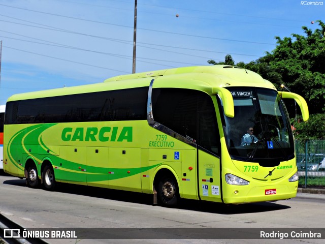 Viação Garcia 7759 na cidade de São Paulo, São Paulo, Brasil, por Rodrigo Coimbra. Número da foto: #6447097.
