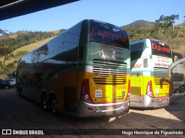 Expressa Turismo 55480 na cidade de Passa Quatro, Minas Gerais, Brasil, por Hugo Henrique de Figueiredo. ID da foto: 6449213.