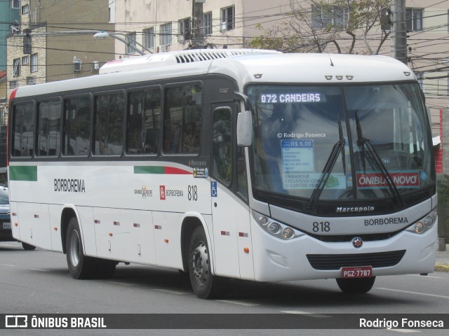 Borborema Imperial Transportes 818 na cidade de Recife, Pernambuco, Brasil, por Rodrigo Fonseca. Número da foto: #6402229.