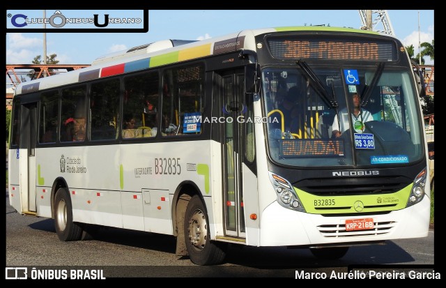 Viação Pavunense B32835 na cidade de Rio de Janeiro, Rio de Janeiro, Brasil, por Marco Aurélio Pereira Garcia. ID da foto: 6404328.