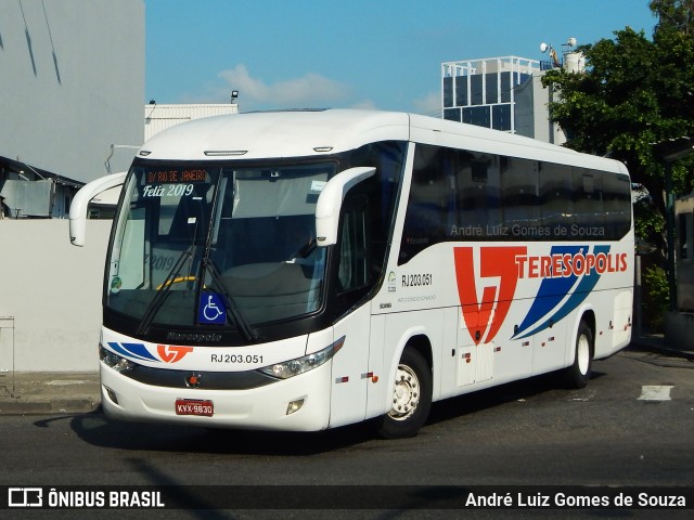 Viação Teresópolis RJ 203.051 na cidade de Rio de Janeiro, Rio de Janeiro, Brasil, por André Luiz Gomes de Souza. ID da foto: 6403130.