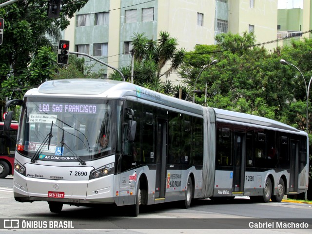 Viação Campo Belo 7 2690 na cidade de São Paulo, São Paulo, Brasil, por Gabriel Machado. ID da foto: 6449669.