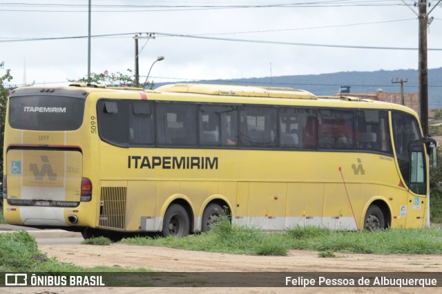 Viação Itapemirim 5099 na cidade de Vitória da Conquista, Bahia, Brasil, por Felipe Pessoa de Albuquerque. ID da foto: 6450467.