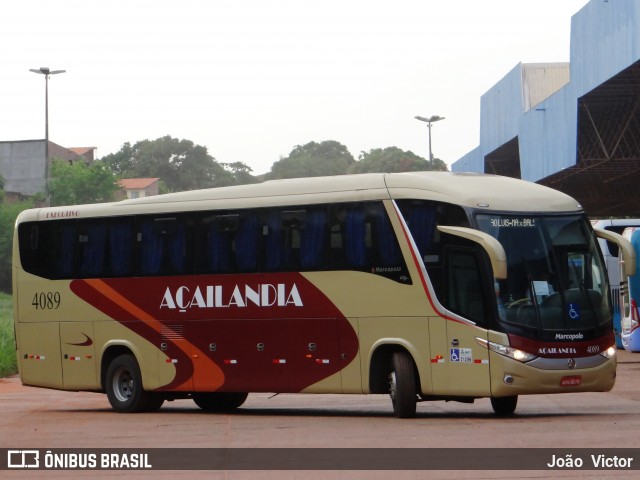 Viação Açailândia 4089 na cidade de São Luís, Maranhão, Brasil, por João Victor. ID da foto: 6450985.