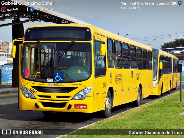 Viação Leme 1207 na cidade de Jundiaí, São Paulo, Brasil, por Gabriel Giacomin de Lima. Número da foto: #6452729.