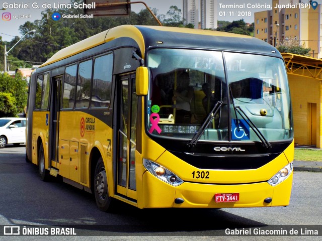 Viação Leme 1302 na cidade de Jundiaí, São Paulo, Brasil, por Gabriel Giacomin de Lima. ID da foto: 6452763.