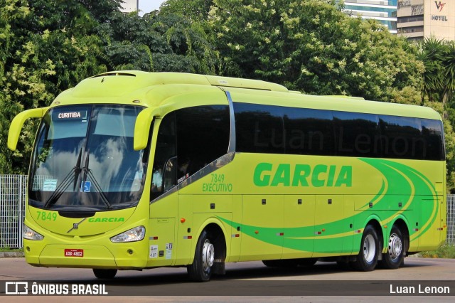 Viação Garcia 7849 na cidade de Curitiba, Paraná, Brasil, por Luan Lenon. ID da foto: 6452631.