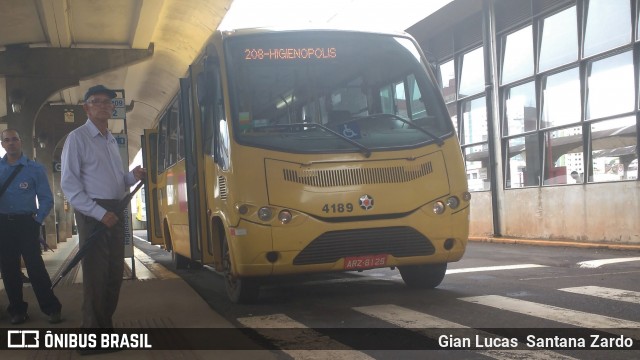 TCGL - Transportes Coletivos Grande Londrina 4189 na cidade de Londrina, Paraná, Brasil, por Gian Lucas  Santana Zardo. ID da foto: 6453576.