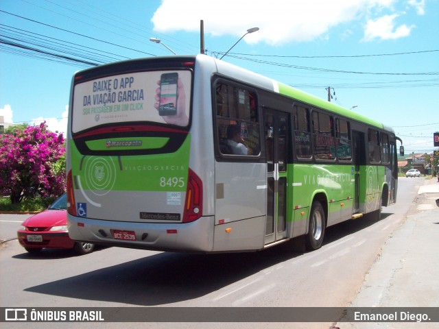 Viação Garcia 8495 na cidade de Apucarana, Paraná, Brasil, por Emanoel Diego.. Número da foto: #6453314.